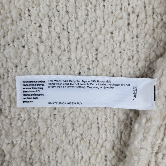 NWOT Eileen Fisher Women's Hooded Cardigan Beige Wool Blend Size L Large - Picture 6 of 8